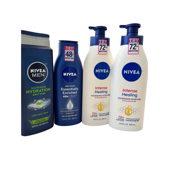 NIVEA Skincare Bundle: Body Wash & Lotions Set for Moisturizing - Picture 1 of 4